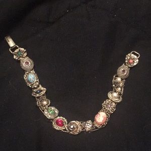 Gold and Gemstone Fashion Jewelry Bracelet 💛🤍💖